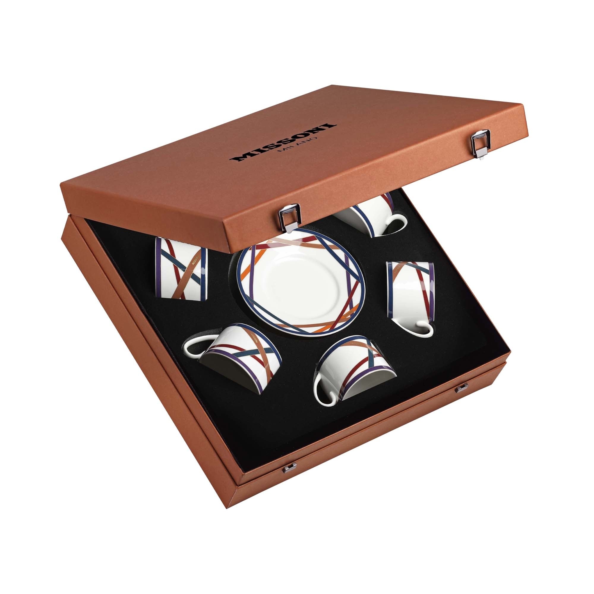 MISSONI - LUXURY BOX SET 6 PCS. TEA CUP C/P / LUXURY BOX SET 6 PCS. TEA CUP & SAUCER
